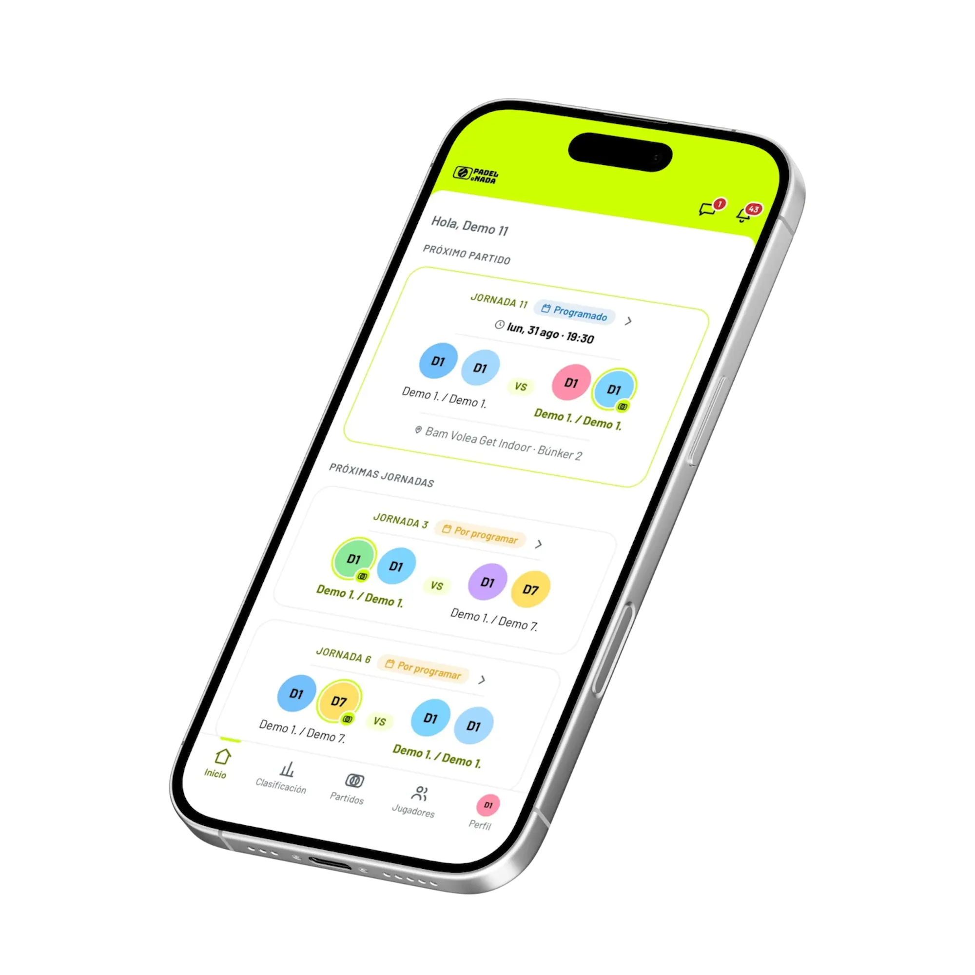 Vista de la WebApp en móvil